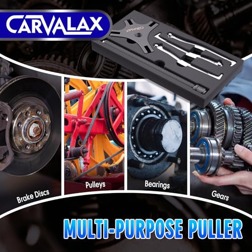 CARVALAX Gear Puller 7 Ton, Heavy Duty CR-V Steel 2 & 3 Reversible Jaw Bearing/Pulley Puller – Professional Automotive & Industrial Tool for Mechanics, DIYers - size: 7T