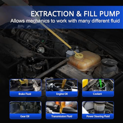 YSTOOL 200CC Manual Fluid Extractor and Fill Syringe Automotive Oil Evacuator and Dispenser Pump for Changing ATF, Coolant, Power Steering Fluid, Gear Oil, Brake Fluid and Engine Oil