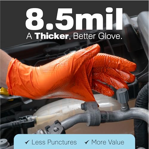 Raxwell Nitrile Disposable Gloves - Puncture-Resistant Work Gloves - Diamond Grip for Food Prep, Cleaning & Cooking - size: Large, style: 1000 Count