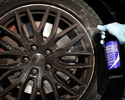 Carfidant Wheel Cleaner and Tire Cleaner – Safely Formula Quickly Removes Brake Dust, Grime & Dirt - Rim Cleaner Spray Safe for Alloy, Aluminium, Chrome and Tires- pH Neutral Solution – 17 fl Oz - size: 17 Fl Oz (Pack of 1)