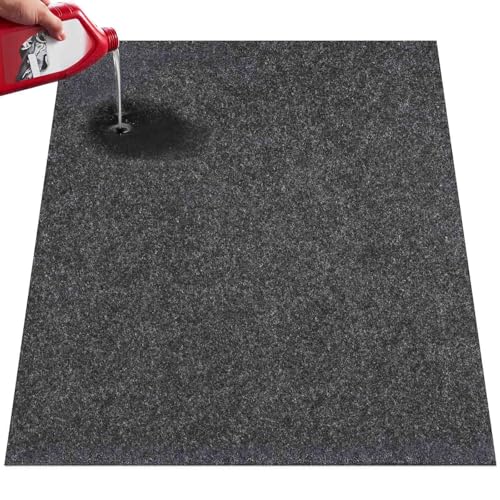 VEVOR Garage Floor Mat, 7.5'x20' Oil Spill Mat Waterproof Protection from Water Snow Rain Mud and Oil for Under Car, Non-Slip Containment Mat with TPE Anti-Leak Backing & Easy Clean & Cuttable - size: 7.5' x 20'
