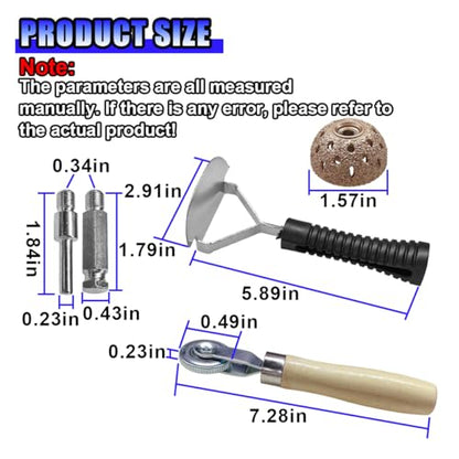 Car Tire Repair Patch Tool Kit, 42 mm Tungsten Steel Buffing Wheel with Tire Patch Roller Scraping Cutter, Auto Wheel Grinding Polishing Accessories Repair Tools, Tires Buffer Tool for Car Truck Motor - size: 42MM