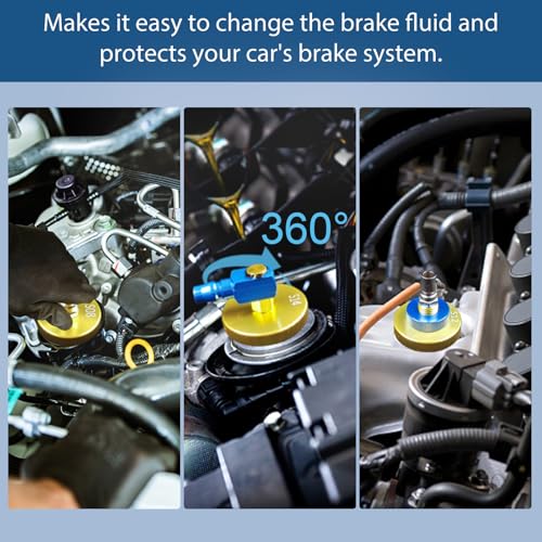 Bleeder Adapter Kit 17PCS Master Cylinder Bleeder Kit, Brake Bleeder Adapter car, with Storage Box, for Most Vehicle Brake Fluid Systems