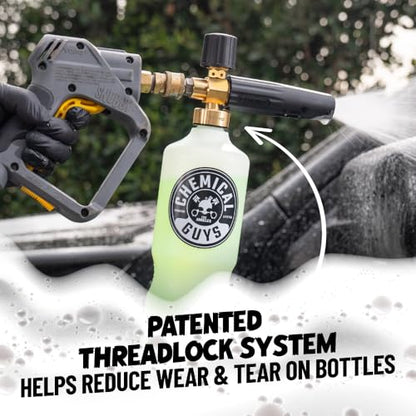 Chemical Guys, TORQ Max Foam 8 Cannon & Honeydew Snow Foam Kit, 1 Gallon | High-foaming cannon paired with a gallon of honeydew snow foam for thick, clinging, scratch-free suds - style: EQP_312
