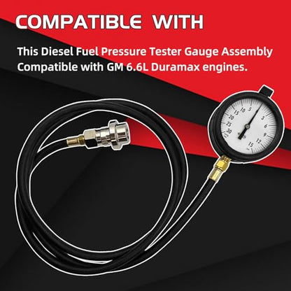 TU-32-6 6.6 L Fuel Pressure Test Compatible with Duramax Diesel Fuel System Test Kit with Storage Box