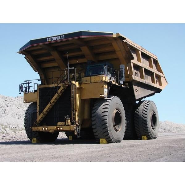 Checkers Heavy Duty Wheel Chocks for 95"-165" Tires, One Large Tire Chock for Haul Trucks, Loaders, and Cranes, 800 Ton Capacity, Lightweight HDPE, Made in The USA, Yellow, MC3011 - size: For 95"-165" Tires