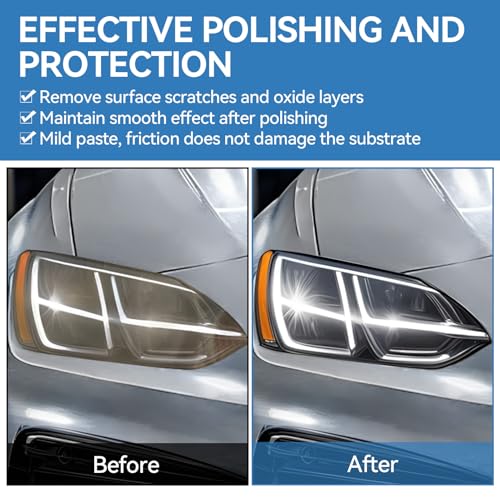 Plastic Polishing Compound, High Gloss Restoration&Scratch Removal | Acrylic Polish Polishing Paste for Car, Furniture, Metal Surface Repair Products, 150ml White