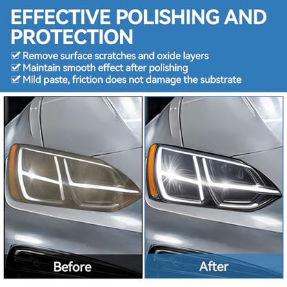 Plastic Polishing Compound, High Gloss Restoration&Scratch Removal | Acrylic Polish Polishing Paste for Car, Furniture, Metal Surface Repair Products, 150ml White