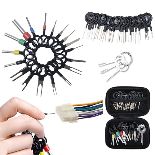 41 PCS Terminal Removal Tool Kit, Depinning Tool Pin Removal Tool, Pin Extractor Removal Tool Kit, Electrical Tools Wire Connector Pin Release Terminal Ejector Kit for Automotive, Home Appliance - color: 41 PCS