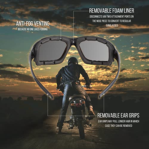 Motorcycle Riding Glasses Extreme Sports Wrap Sunglasses - color: Orange | Smoke