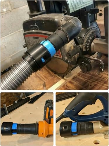 MITANSLE Dust Collection Hose Adapters Kit - Ribbed TPE QuickClick Adapters for Home & Shop Vacuum Systems, Expanded Set Fits Most Woodworking Power Tools & Sanders, Multi-Brand Compatible - size: 10 Ft Vacuum Hose Kits
