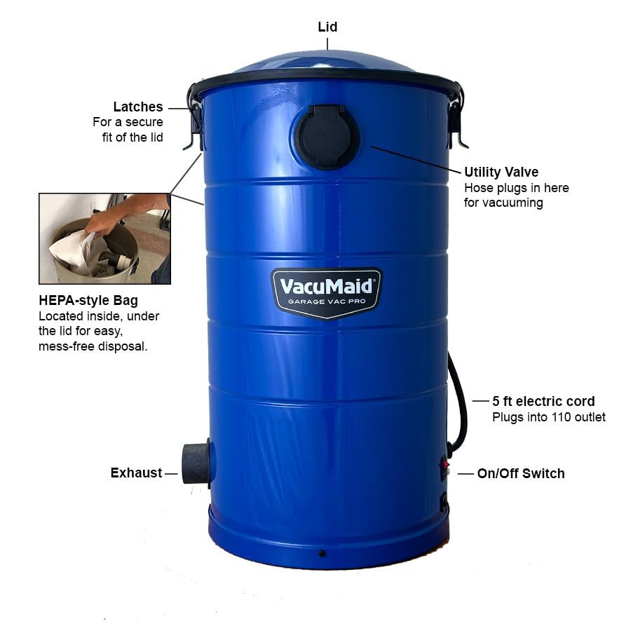 GV50BPRO Professional Wall Mounted Garage and Car Vacuum with 50 ft. Hose and Tools