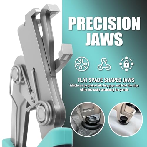 2026 New Car Clip Pliers,Non-damaging Car Panel Clip Removal Pliers with Thin Jaws Design & Non-slip Handles,Labor-saving Cars Clips Remover Tool for Push Pin/Cars Clips