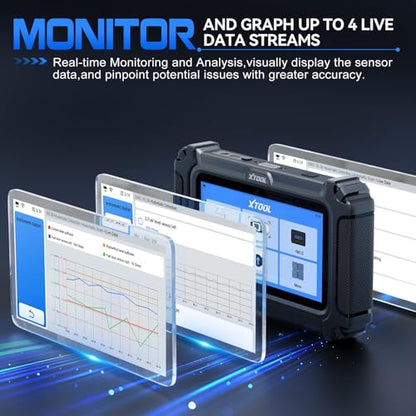 XTOOL D6 OBD2 Scanner Engine ABS SRS Transmission All System Car Scanner | Check Engine Code Reader for Cars and Trucks ABS Bleed EPB Service Throttle Relearn SRS Airbag 15 Reset Diagnostic Scan Tool