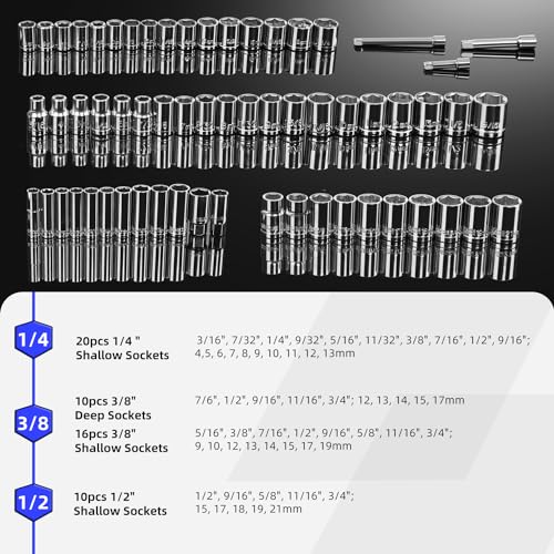 Prostormer 240-Pieces Mechanic Tool Set with Aluminium Tool Box | SAE and Metric Sizes, Chrome-Vanadium Steel, Universal Household and Auto Repair Tool Kit