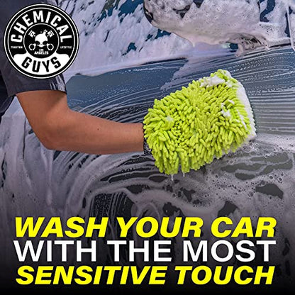 Chemical Guys CWS_301_64M Car Wash Starter Bundle - Citrus Wash & Gloss Foaming Car Wash Soap, 64 oz (Half Gallon) Citrus Scent + Chenille Wash Mitt (2 Items) Works on Cars, Trucks, SUVs, RVs & More - size: 64 oz