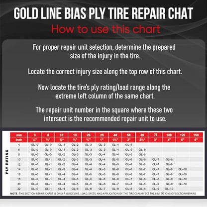 Lotus Gold Line Bias Tire Repair Patches GL-0 - size: 2-3/8" Round