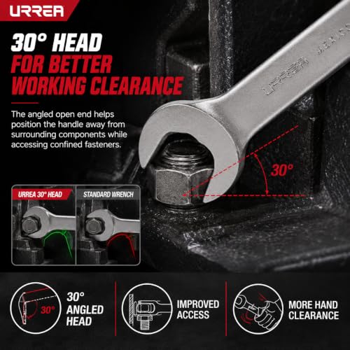 URREA 1-1/8 in Service Wrench, Thin Pattern Mechanics Wrench - color: Single Wrench, size: 1-1/8"