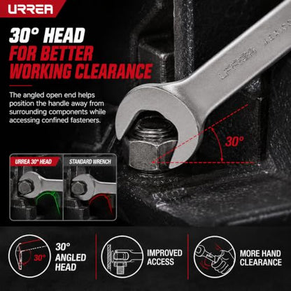 URREA 1-1/8 in Service Wrench, Thin Pattern Mechanics Wrench - color: Single Wrench, size: 1-1/8"