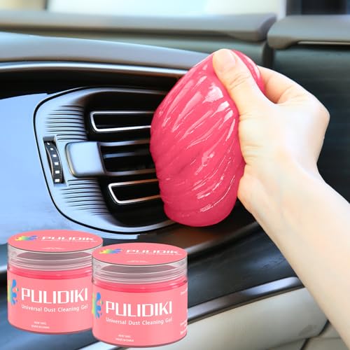 PULIDIKI Car Cleaning Gel Car Cleaning Putty Car Putty Auto Detailing Tools Car Slime Cleaner Dust Cleaning Gel for Car Interior Cleaner Car Cleaning Supplies Car Accessories Pink (2Pack) - color: Pink(2Pack)