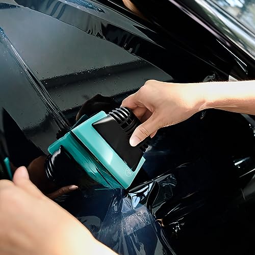 FOSHIO Blue Small Squeegee, Non-Slip Handle Rubber PPF Squeegee for Window Cleaning, Shower Glass Door, Car Windshield, Vinyl - color: Blue