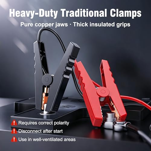 5000A Jump Starter, Car Battery Jump Starter Portable for All Gas/10L Diesel, 12V Jump Box with 59.2Wh High Capacity, Portable Car Battery Jump Starter Power Pack, Battery Jumper Starter Portable