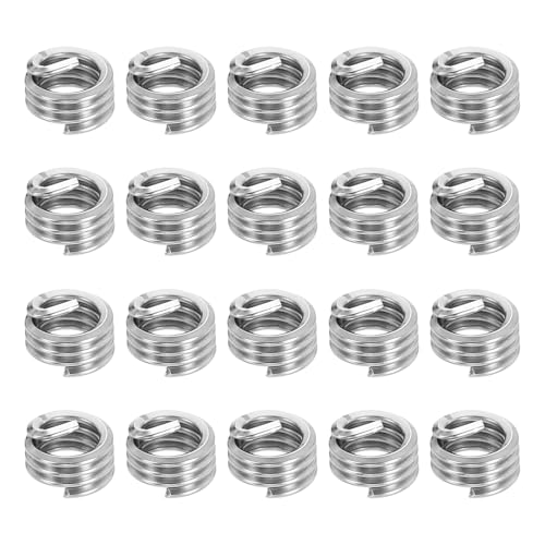 PATIKIL Wire Thread Inserts 1/4-20 UNC 1D 6.4mm, 20Pcs 304 Stainless Steel Helical Coiled Wire Screw Threaded Sleeve Sheath for Mechanical Equipment Automotive Repairs - size: 1/4-20 UNC, 6.4mm