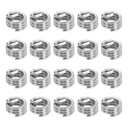 PATIKIL Wire Thread Inserts 1/4-20 UNC 1D 6.4mm, 20Pcs 304 Stainless Steel Helical Coiled Wire Screw Threaded Sleeve Sheath for Mechanical Equipment Automotive Repairs - size: 1/4-20 UNC, 6.4mm
