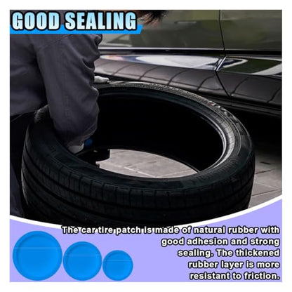 33PCS Tire Repair Patch Tools Tire Patch Roller Kit - 32mm/42mm/58mm Wheel Patches Tire Repair Tool with 42mm Repair Buffing Wheel Inner Liner Scraper for Car Tires Grinding Motorcycle Bike Wheel