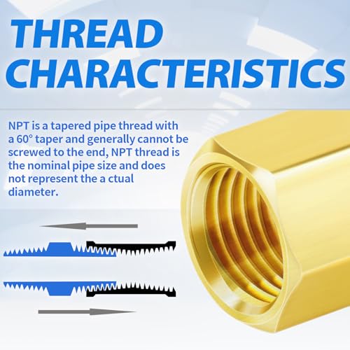 ChillWaves Automotive T-Style Air Plug, 1/4" NPT Female Pneumatic Plugs, Air Compressor Accessories Fittings(20-PACK) - size: 1/4" FNPT, style: PACK OF 20