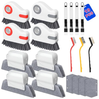 23 Pcs Window Track Cleaner Tools Set, Window Groove Cleaning Brush Kit for Sliding Door, Sill, Tile Lines, Shutter, Car Vents, Keyboard, Air Conditioner