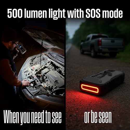 Westinghouse 2000A Portable Jump Starter & USB Power Bank - 12V Car Battery Booster Pack Jump Box for Up to 7.0L Gas & 5.0L Diesel Engines, Bright LED Flashlight, IP65 Rated Waterproof Housing - size: 2000A