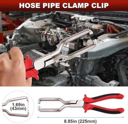 8MILELAKE 8Pcs Fuel Line Disconnect Plier Set, Fuel Line Hose Clamp Removal Pliers, Electrical Disconnect, Push Pin Tools, Relay Puller, Panel Clip Remover & Filter Caliper