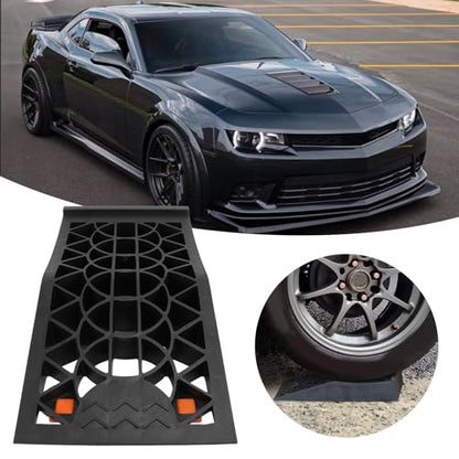Car Ramps, 2.44in Lift Portable Low Profile Car Ramps, Low Profile Car Service Ramp, Heavy Duty Tire Ramps for Vehicle Maintenance and Safe Lifting