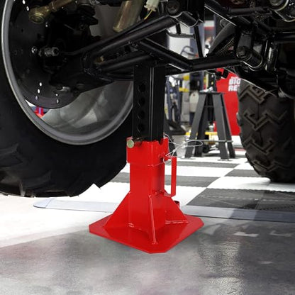 2 Pack 12-Ton Pin Lock Jack Stands, Quick Adjustable Height 11-18 Inch Steel Jack Stands, Carbon Steel Construction for Supporting Trucks, RVs, Trailers & Automotive Vehicles. - size: 12T