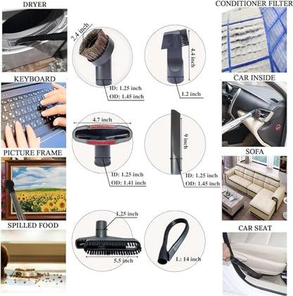 Household Cleaning Kit Attachments Vacuum Cleaner Accessories Universal Vacuum Hose Adapters Flexible Crevice Tool for Dryer Lint Vent Trap Cleaner - color: Universal