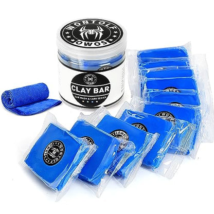 Wontolf 10 Pack Clay Bars Auto Detailing Premium Grade Magic Clay Bar Kit Car Detailing Kit with Washing and Adsorption Capacity for Car Detailing Car Wash Clean - color: Blue