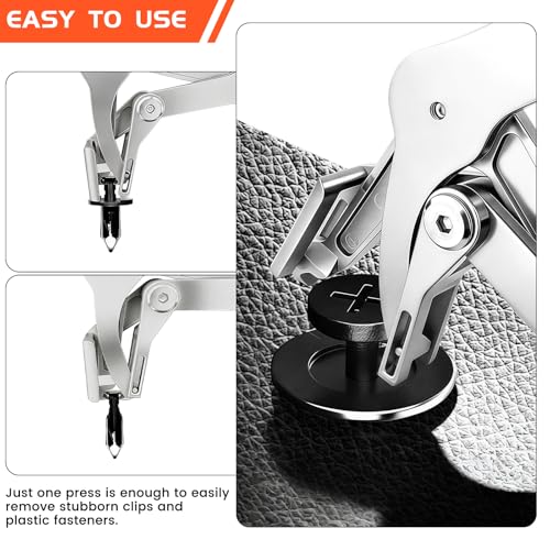 Auto Fastener Clip Removal Pliers, Car Clip Pliers & Trim Removal Tool, Auto Panel Clips Removal Tool, for Automotive Fasteners & Door Panel, Fender Liner & Dashboard Push Pin, Damage-Free Interior