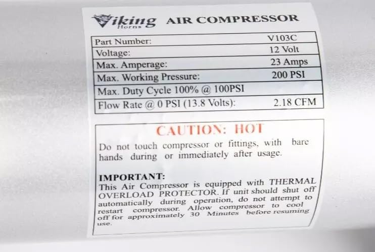 V103C Heavy-Duty 200 PSI Air Compressor for Train Horns