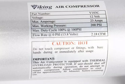 V103C Heavy-Duty 200 PSI Air Compressor for Train Horns