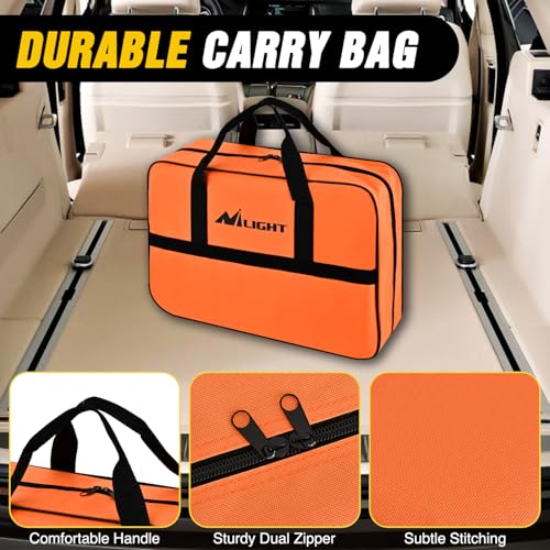 Nilight Car Emergency Kit with Jumper Cable, First Aid Kit Safety Assistance Tools for Travel Camping Outdoor Cars Truck SUV RV, Roadside Essentials with Flash Light - color: Essential Kit+Air Compressor+Tire Fuse kit