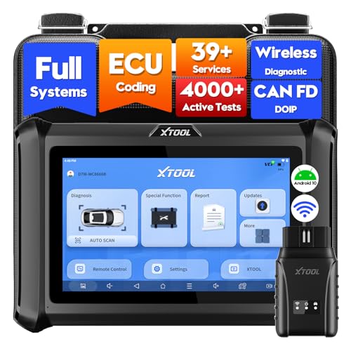 XTOOL D7W OBD2 Scanner Diagnostic Tool Wireless Bidirectional Scan Tool | Full System 39+ Resets AI-Assisted Car Scanner Upgrade of D7/D7S/D7BT ECU Coding PMI, 3-Yr Update, 4000+ Active Test, FCA SGW