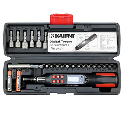 K551 Digital Torque Screwdriver/Wrench Set, 5 to 85 in·lbs, Buzzer/LED Flash Notification, Dual Direction - size: 5-85 in·lbs