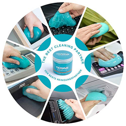 TICARVE Cleaning Gel for Car Detail Tools Car Cleaning Automotive Dust Air Vent Interior Detail Putty Universal Dust Cleaner for Auto Laptop Car Slime Cleaner - color: Blue-1Pack