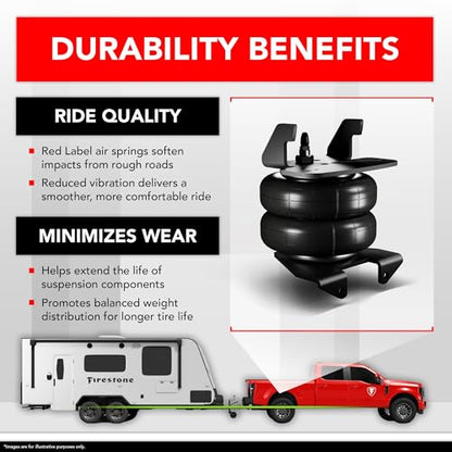 Firestone Airide Red Label Air Suspension Kit with Mounting Assembly fits 2011-2016 F250/F350/F450 4WD | 150 PSI | 7500 LBS Capacity | No Drill Installation | PN 2703 - size: 2011-2016