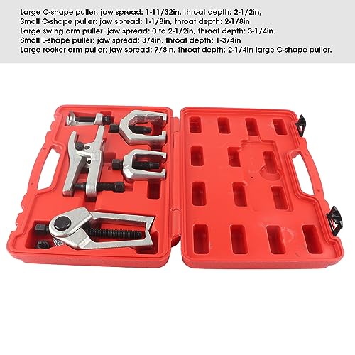 Brilluxa Suspension Tool Set, 5-Piece Ball Joint Separator and Tie Rod Puller Kit, Front-End Service Tools for Removing Steering Knuckles, Pitman Arms and Suspension Joints
