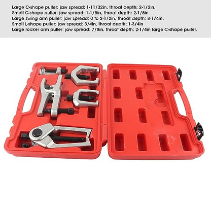 5pcs Front End Suspension Ball Joint Tie Rod Separator Puller Set, Carbon Steel Material, Professional Repair Tool Kit with Handle and Latch, Ideal for Mechanics,