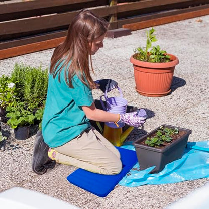 Thick Kneeling Pad - EVA Foam Garden Kneeler Mat | Foam Thick Mat | Gardening Kneeling Pad | Non-Slip Bathroom Mat Yoga Exercise Multifunctional Cushion EVA Car Repair Pad, 42x21x2cm, Blue - color: Blue