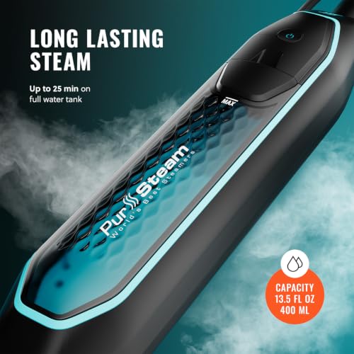 PurSteam ScrubMaster V2 Steam Mop with Dual Scrubbing Head and LED Lights | Dual Scrubbing Head | LED Headlights | Adjustable Steam Control | Anti-Slip Swivel Head | Cable Holder | Upright Lock - size: Steam Mop - ScrubMaster 2.0