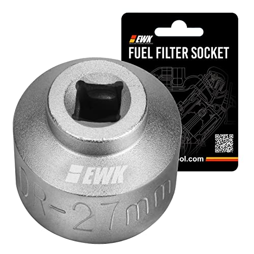 EWK 27mm Low Profile Oil Filter Socket, Fuel Filter Cap Removal Tool for Ford, Mercedes Benz, BMW, Mini, Citroen - size: 27mm